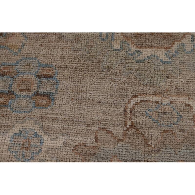 Oushak Turkish Area Rug Vegetable Dye Hand-Knotted Floral Wool Carpet - 8'1"x 10'1"