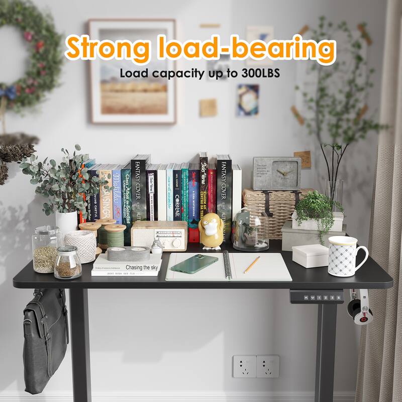 Electric Standing Desk Adjustable Height Sit Stand Home Office Desk with Splice Board