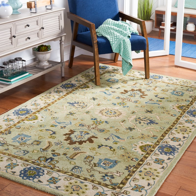 SAFAVIEH, Handmade Anatolia Patricie Traditional Oriental Hand-spun Wool Rug