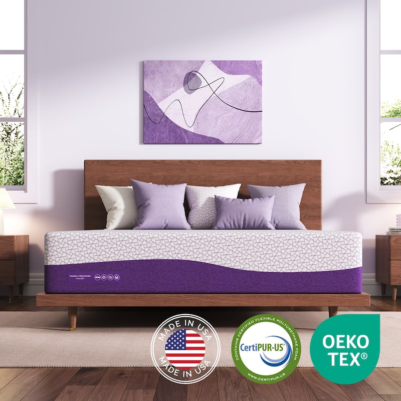 14 Inch Medium Firm Copper Gel Memory Foam Mattress for Back & Pressure Relief - CertiPUR-US Certified