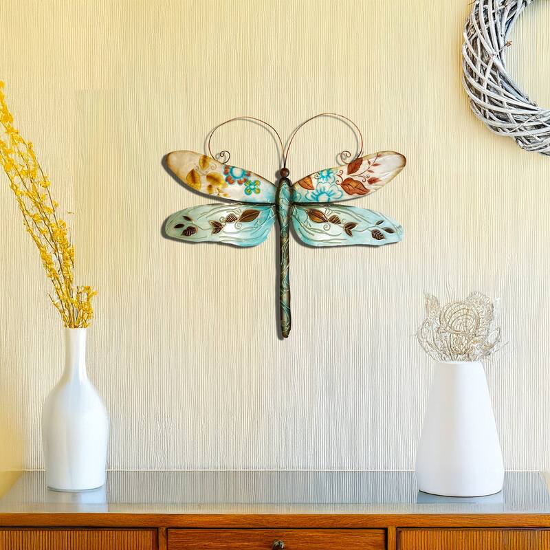Dragonfly Wall Decor Blue And Pearl