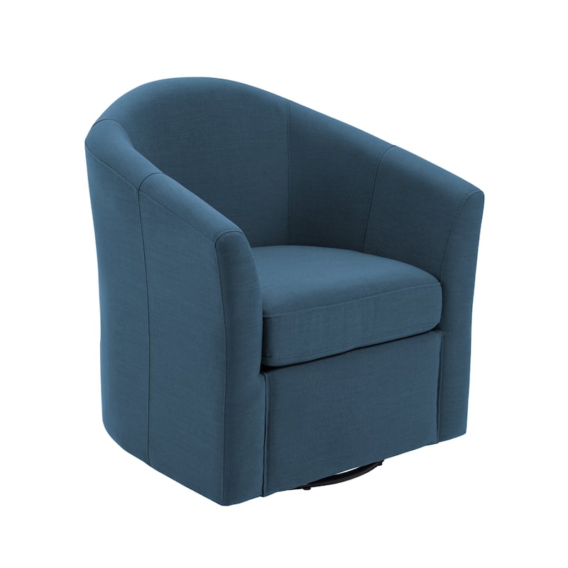 Modern Upholstered Swivel Barrel Chair Living Room Accent Chair