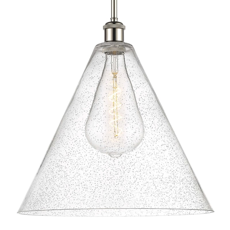 Innovations Lighting 516-1S-17-16 Berkshire Pendant Berkshire 16" Wide - Polished Nickel / Seedy