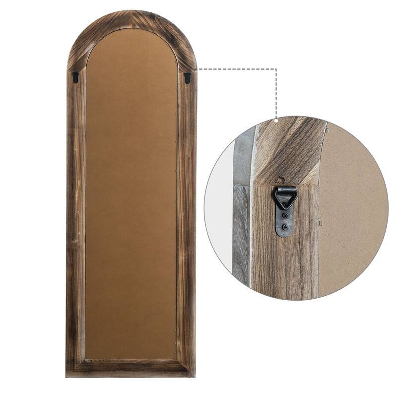 Classic Arched Solid Wood Framed Full Length Mirror