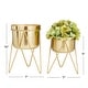preview thumbnail 21 of 19, CosmoLiving by Cosmopolitan Metal Modern Planter (Set of 2) - S/2 7", 7"W