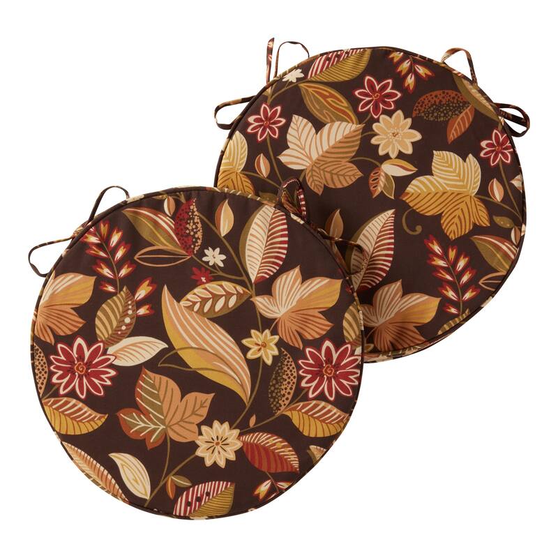 Greendale Home Fashions 18" Round Outdoor Chair Pad (Set of 2)