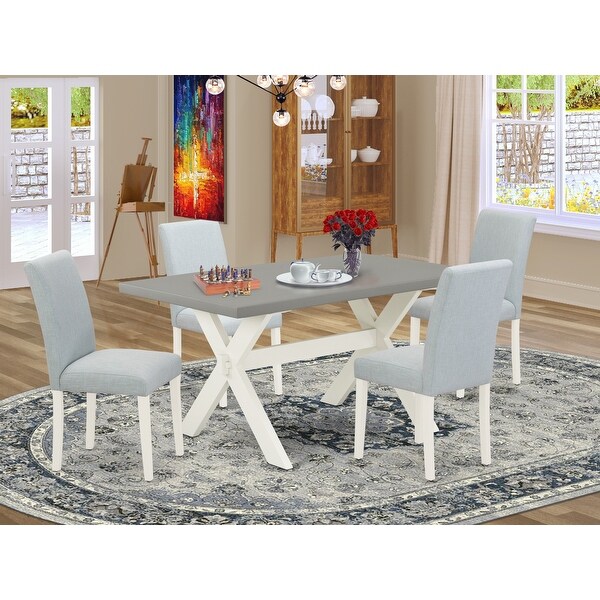 White linen hotsell dining room chairs