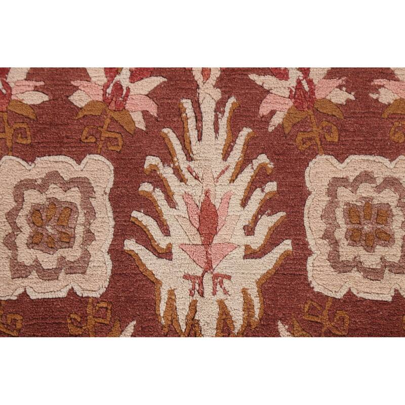 Nepalese Vegetable Dye Oriental Area Rug Hand-knotted Wool Carpet - 5'0" x 8'6"
