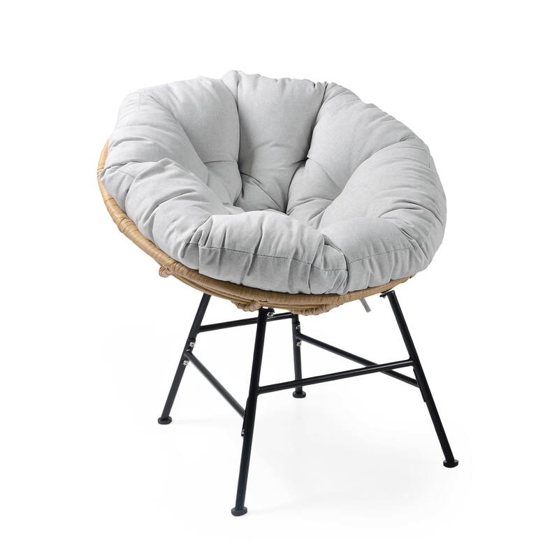 Kauai Palos Outdoor Wicker Lounge Chair With Cushion (Set of 2) by Christopher Knight Home