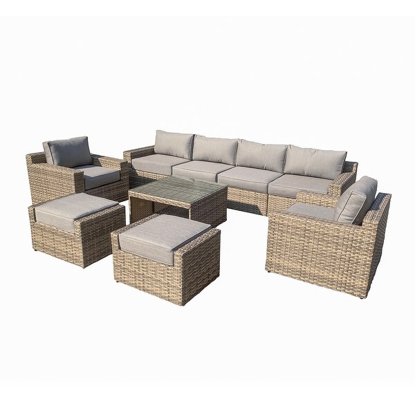 Grey rattan modular garden furniture best sale