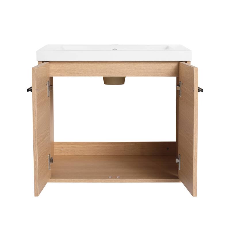 Beingnext 16''/20''/24"/30"/36" Bathroom Vanity with Sink, Floating Bathroom Vanity with Soft Close Door