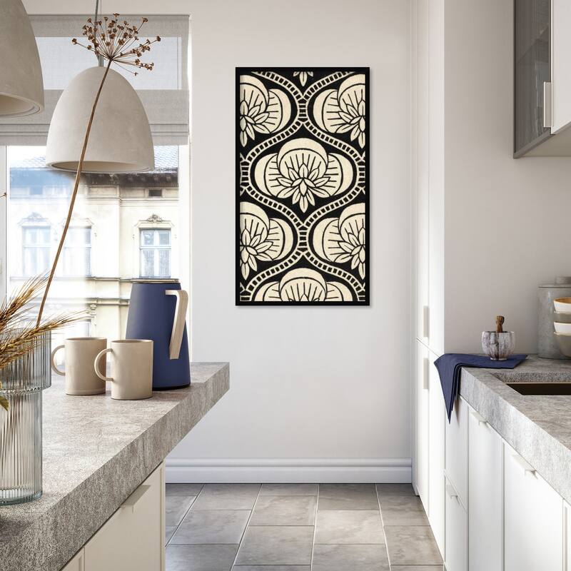 Amanti Art Framed Fabric Pinboard Ornamental Tile Motif No. 1 by Vision Studio Printed Bulletin Board