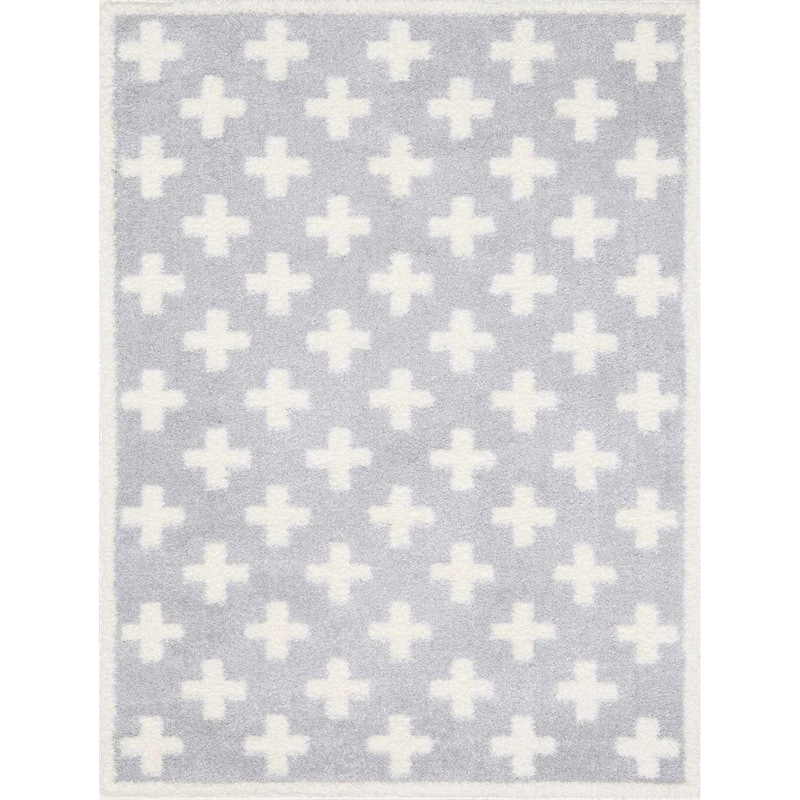 Hauteloom Satu Living Room, Bedroom Area Rug - Beige, Gray, Medium Brown - 2' x 3' - 5'3" x 7' - Light Gray, Medium Gray, Gray / Satu