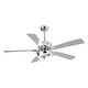 preview thumbnail 17 of 19, Parrot Uncle 52" Chrome Modern Unique LED Dimmable Ceiling Fan with Light and Remote