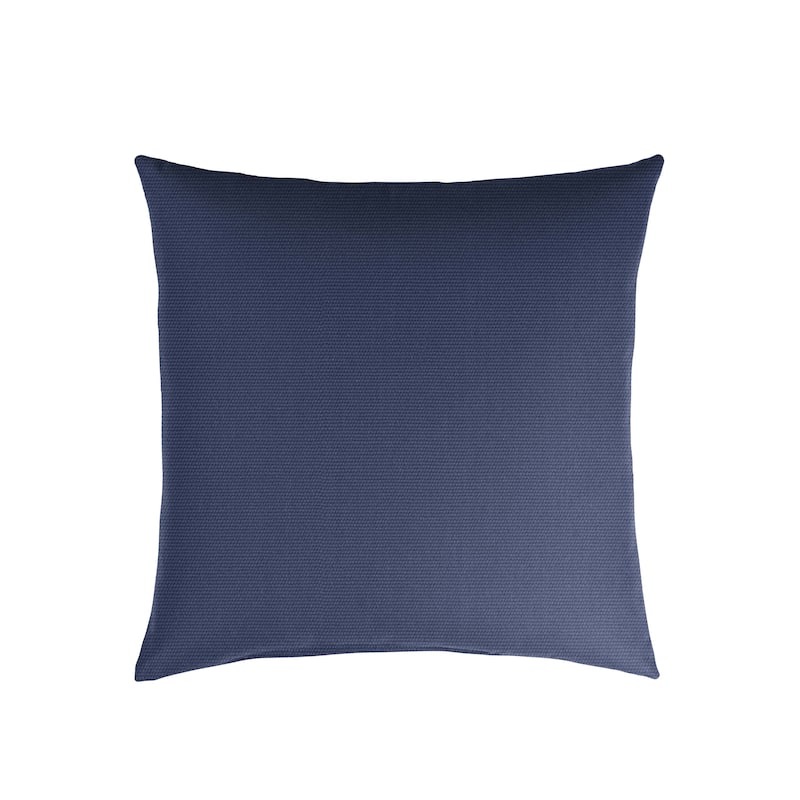 Sorra Home Sunbrella Outdoor Knife Edge Pillow Single - 20 in H x 20 in W x 6 in D - Canvas Navy