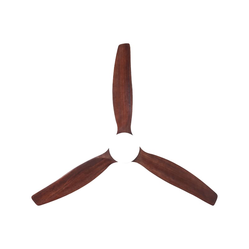 Farmhouse 52 in. Outdoor/Indoor Ceiling Fan with 3 Solid Wood Blades and DC Reversible Motor - 52 INCHES