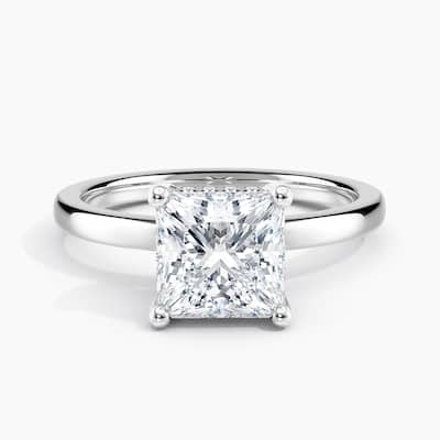 Auriya 14k Gold 2.25ctw Princess Hidden-Halo Lab Grown Diamond Engagement Ring