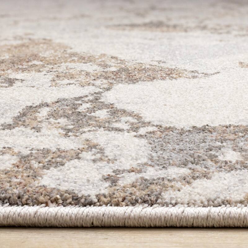 Maeve Collection - Marble Beige Grey Area Rug