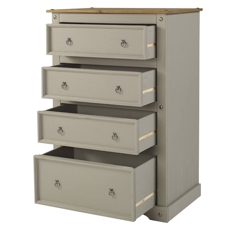 Wood Dresser 4 Drawers Chest Corona | Furniture Dash