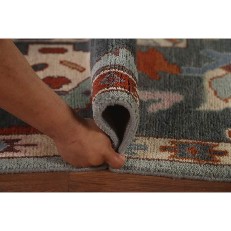 Transitional Gray Oushak Oriental Area Rug Handmade Wool Carpet - 8'1"x 9'10"