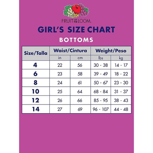 Shop Fruit Of The Loom Girls Big Cotton Bikini Underwear 14