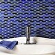 preview thumbnail 1 of 14, Merola Tile Pescado Glossy Azul 12" x 12.5" Porcelain Mosaic Tile