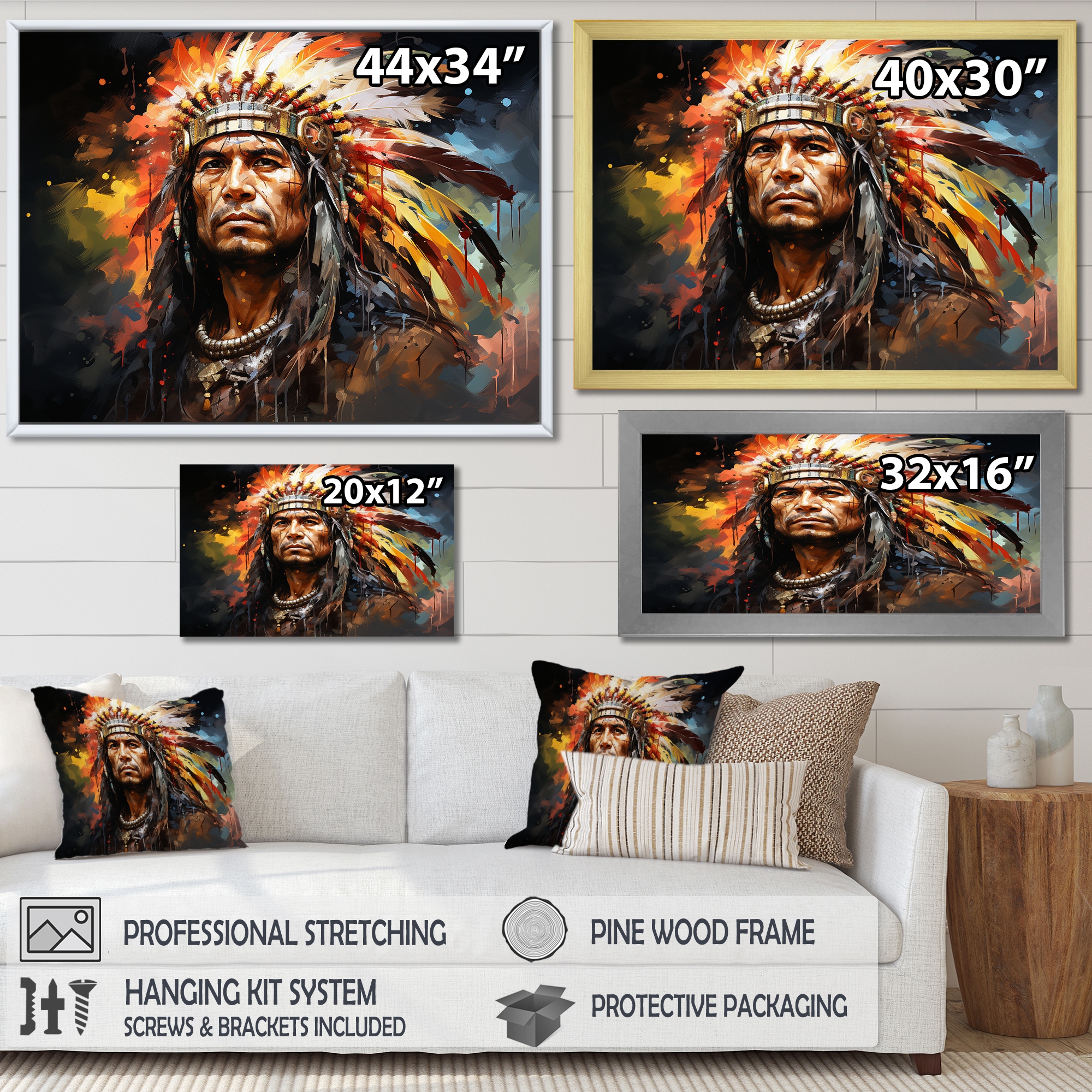 Native american art wall hangings deals