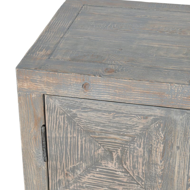 Classic Home Elani 4-Door Reclaimed Pine Wood Sideboard - 103.5Wx19Dx34H