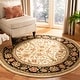 preview thumbnail 4 of 95, SAFAVIEH Lyndhurst Ambrogina Traditional Area Rug 10' x 10' Round - Ivory/Black
