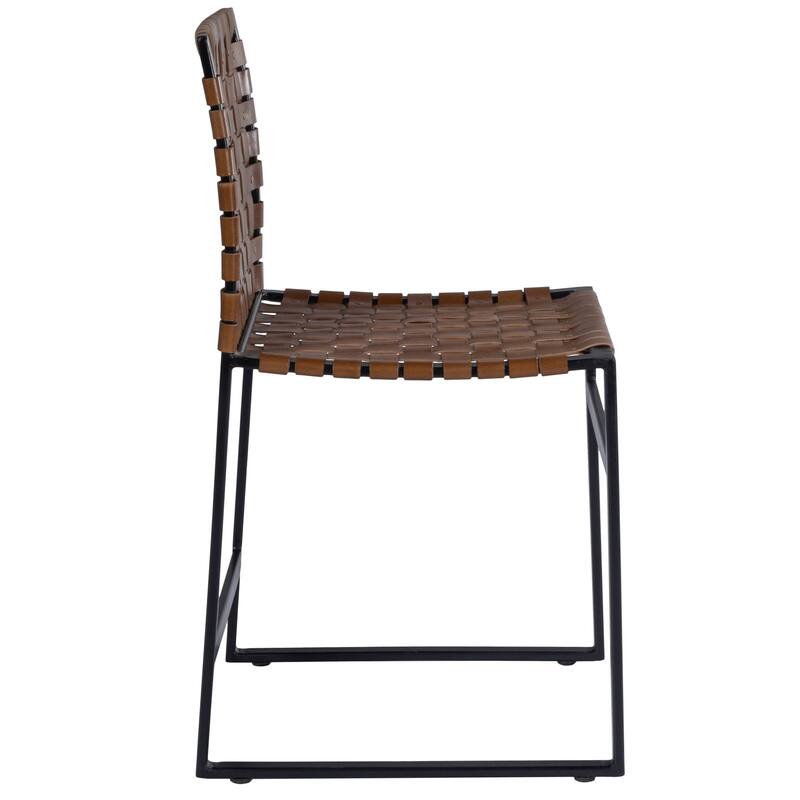 17-inch Faux Leather Side Chair for Living Room and Office - 19” x 17” x 33.25”