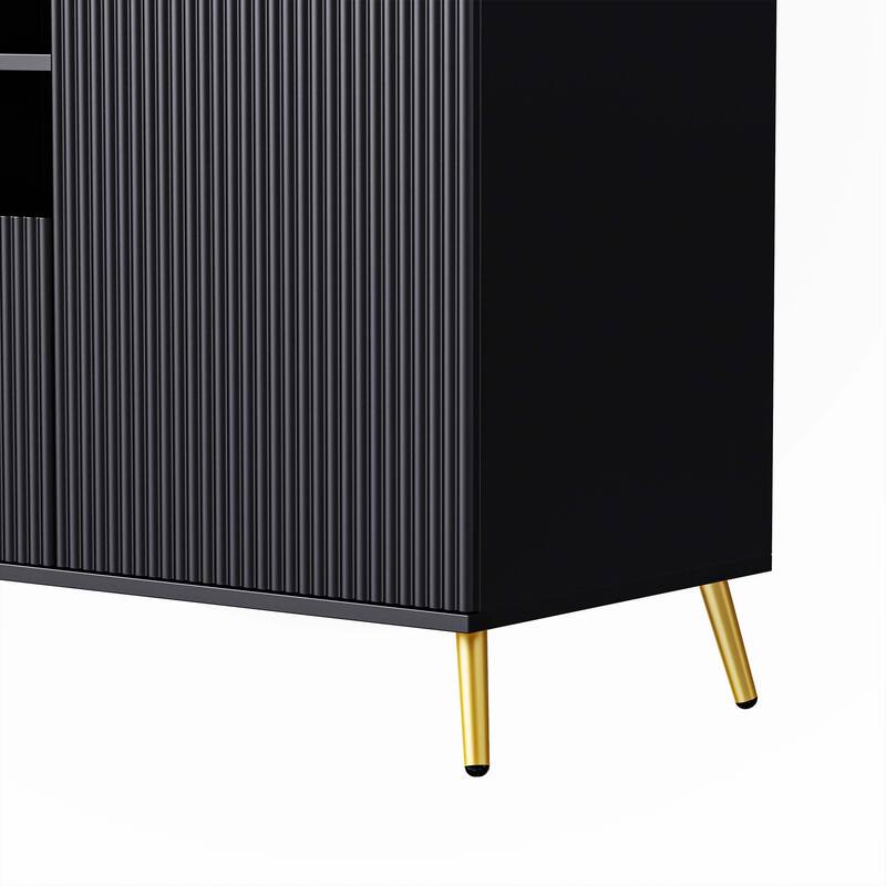 4-Piece Entertainment Wall Unit with 13 shelves