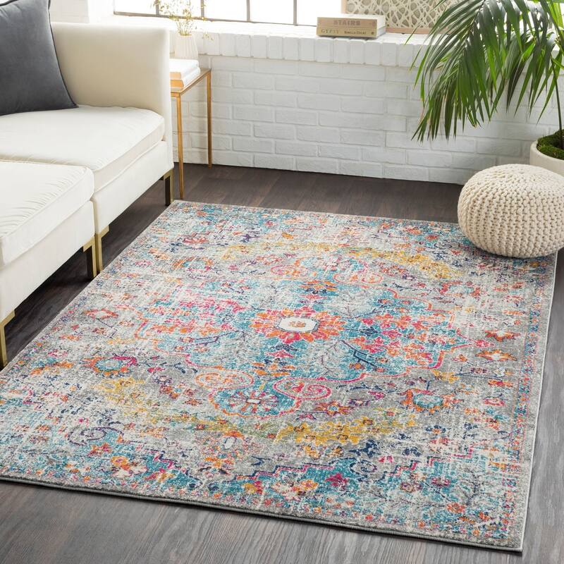 Artistic Weavers Caressa Vintage Boho Area Rug - 6'7" x 9' - Teal