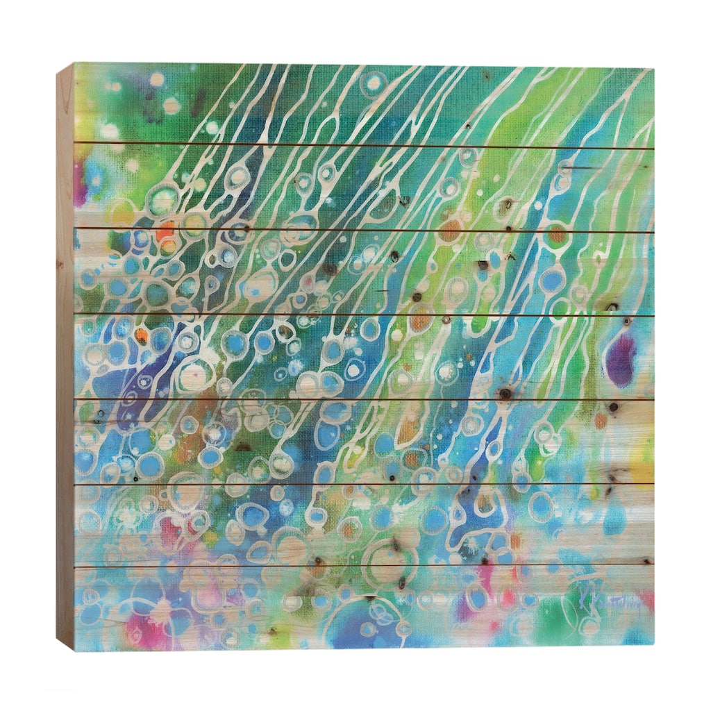 Rainbow Sprinkles Print On Wood by Kristen Leigh - Multi-Color