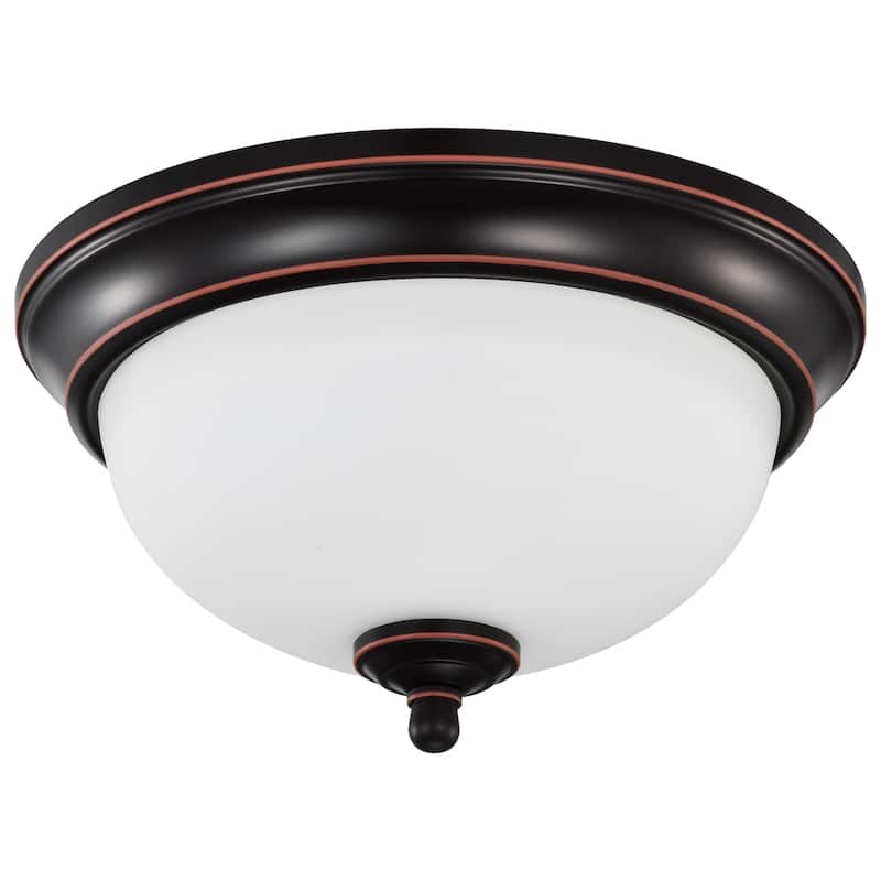 Nuvo Lighting 62/1557 11" Wide LED Flush Mount Bowl Ceiling Fixture - Mahogany Bronze