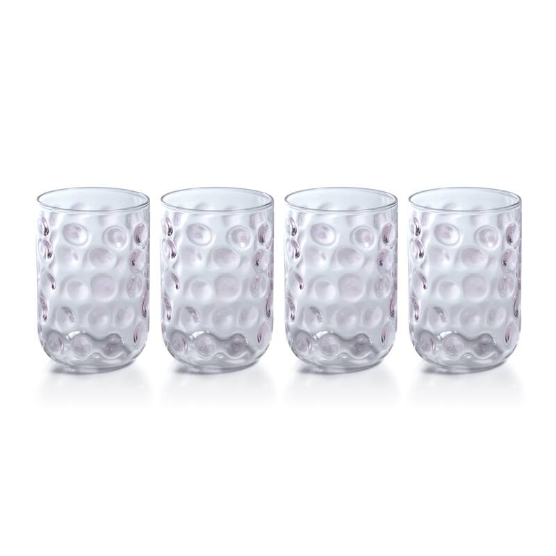 Abbeville Glass Tumblers, Set of 4 - Pink