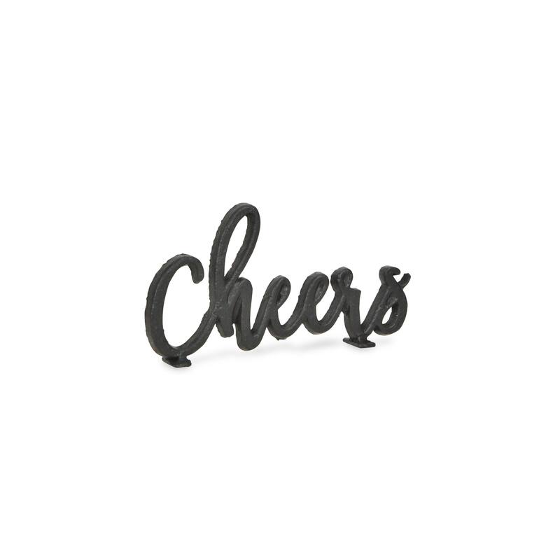 Black Cast Iron "Cheers" Table Decor
