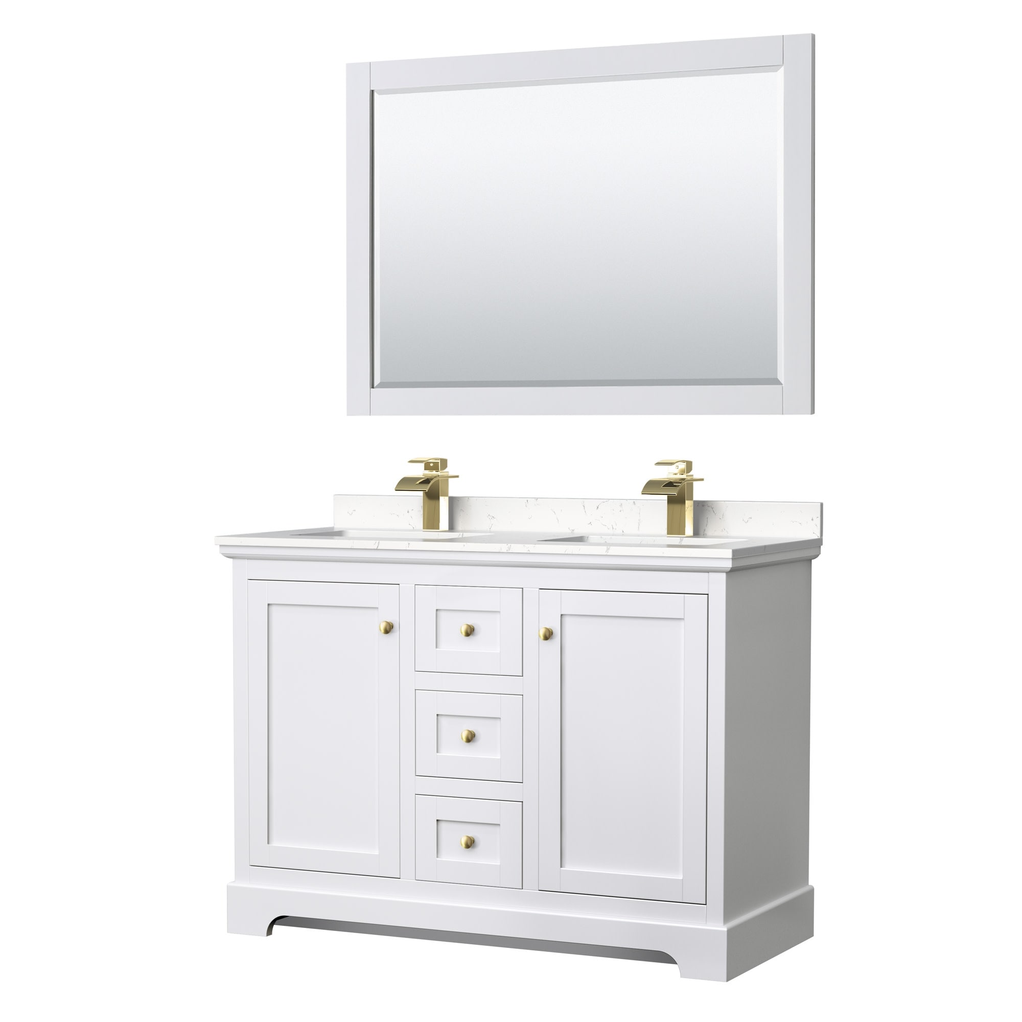 Wyndham Collection Avery 48" Free Standing Double Basin Vanity Set