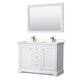 Option White / Carrara Cultured Marble Top / Brushed Gold