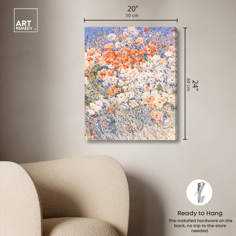 Island Garden by Childe Hassam Canvas by Art Remedy, Gallery Wrapped