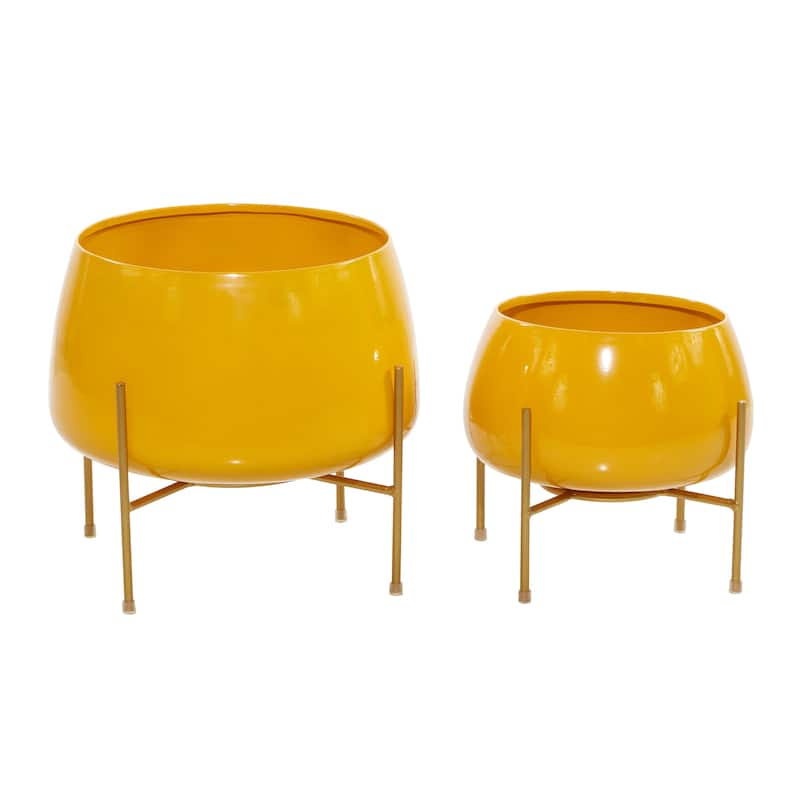 Iron Contemporary Planter (Set of 2) - 8' x 10'