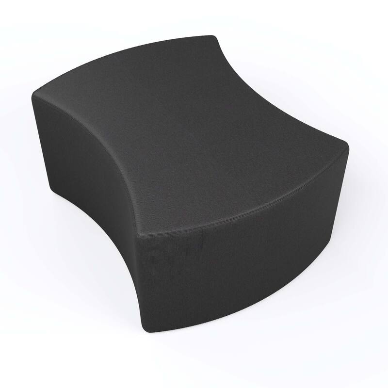 Versa Silvertex Soft Seating Collaborative Bowtie for Classroom - 18" Height - Carbon