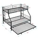 preview thumbnail 4 of 10, Metal Twin Over Full Bunk Bed Kids Bed with Trundle and Under-bed Storage
