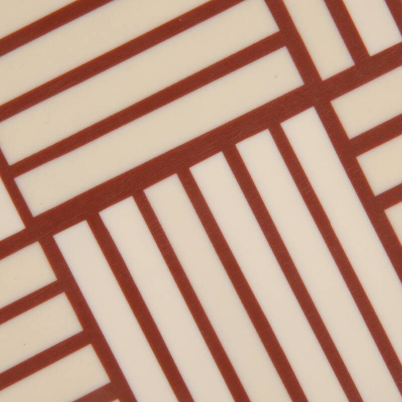 Resin Box with Striped Block Pattern and Gold Clasp