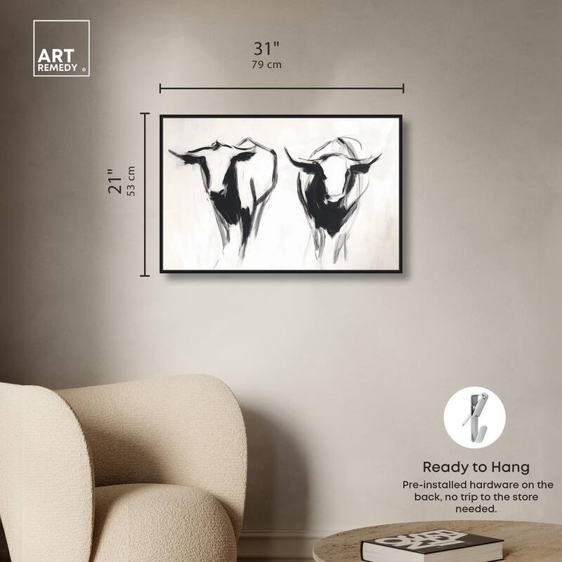 Bovine I Canvas by Art Remedy