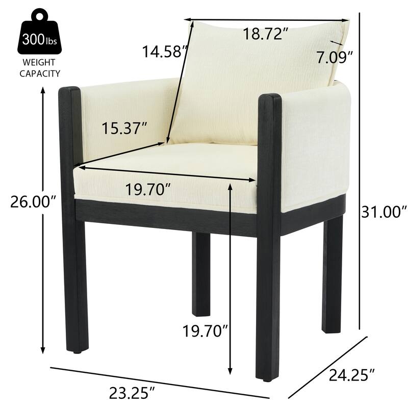 Christopher Knight Home - Callahan Linen Upholstered Dining Chair with Armrests