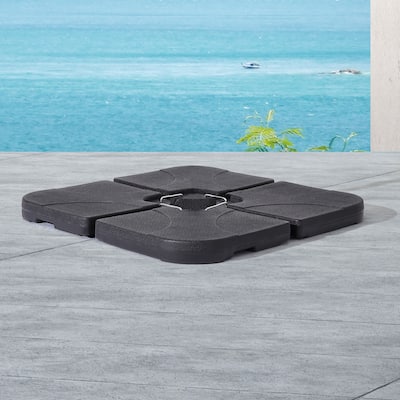 Bonosuki 4-Piece Cantilever Base Offset Patio Umbrella Stand, 176lb - 40.9" x 40.9"