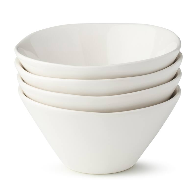 Certified International Linen Cream 6.25" Ice Cream/Dessert Bowls,Set of 4 - 6.25'' W x 6.25'' D x 3'' H