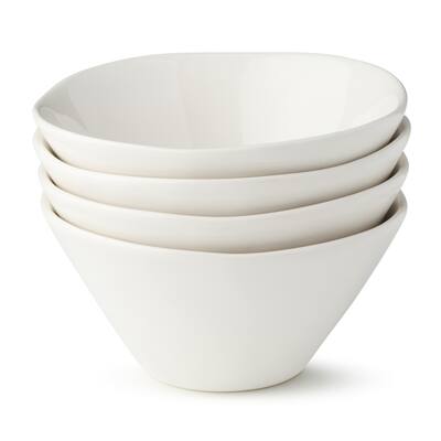 Certified International Linen Cream 6.25" Ice Cream/Dessert Bowls,Set of 4 - 6.25'' W x 6.25'' D x 3'' H