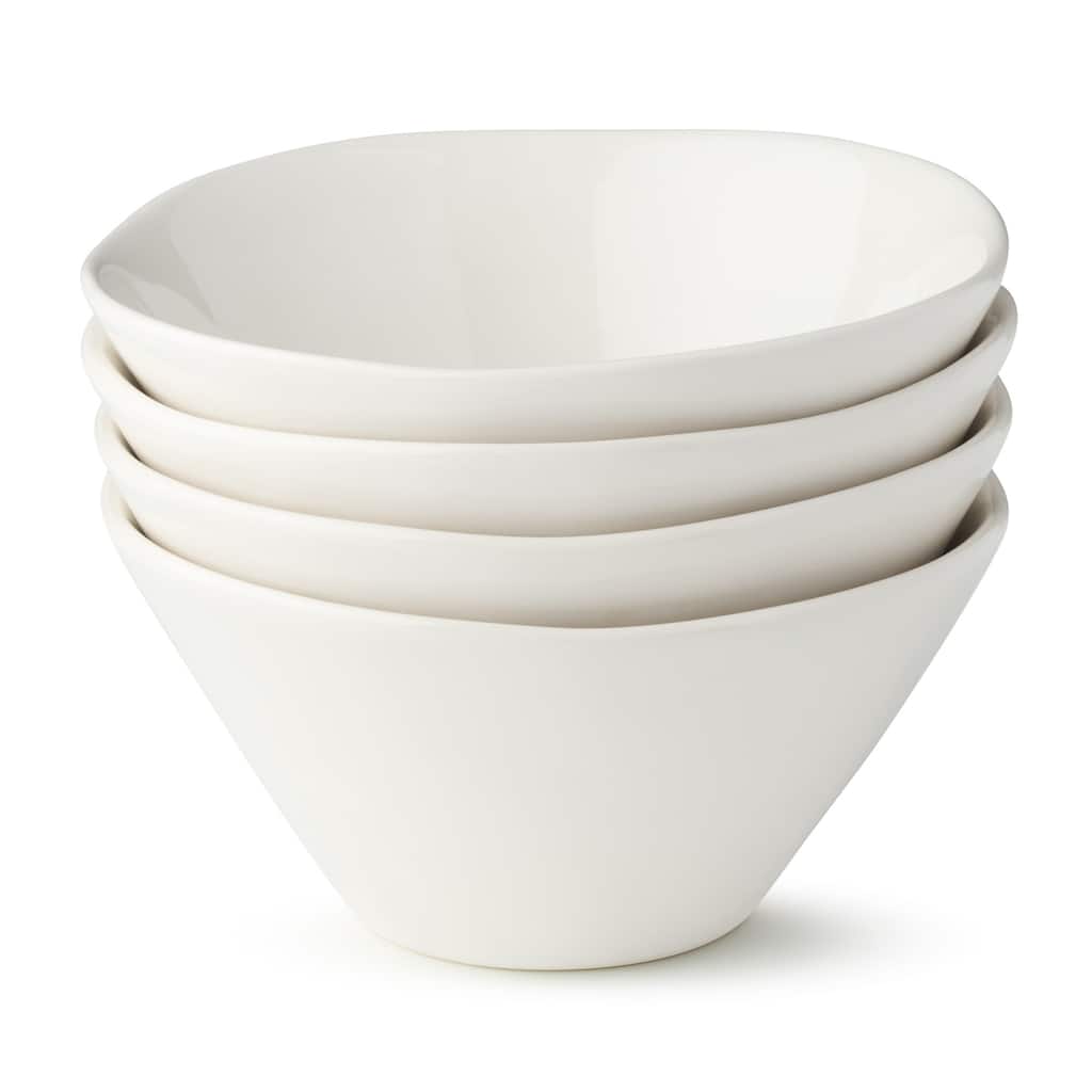 Certified International Linen Cream 6.25" Ice Cream/Dessert Bowls,Set of 4 - 6.25'' W x 6.25'' D x 3'' H