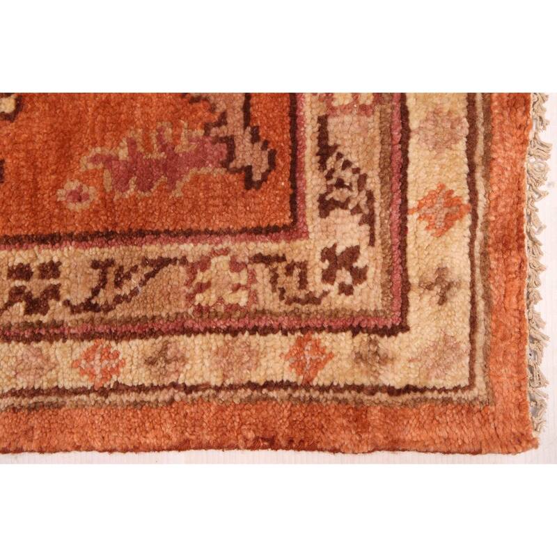 ECARPETGALLERY Hand-knotted Modern Oushak Dark Copper Wool Rug - 10'2 x 13'9